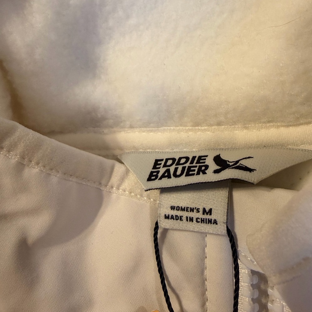 Eddie Bauer Women's Cream/white mixed media Jacket - Picture 4 of 6